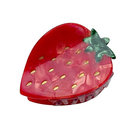 Strawberry Claw Clips,Cellulose Acetate Hair Clips,Small Claw Clips for Women | Amazon (US)