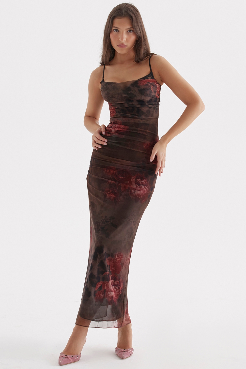 printed maxi dress | House of CB