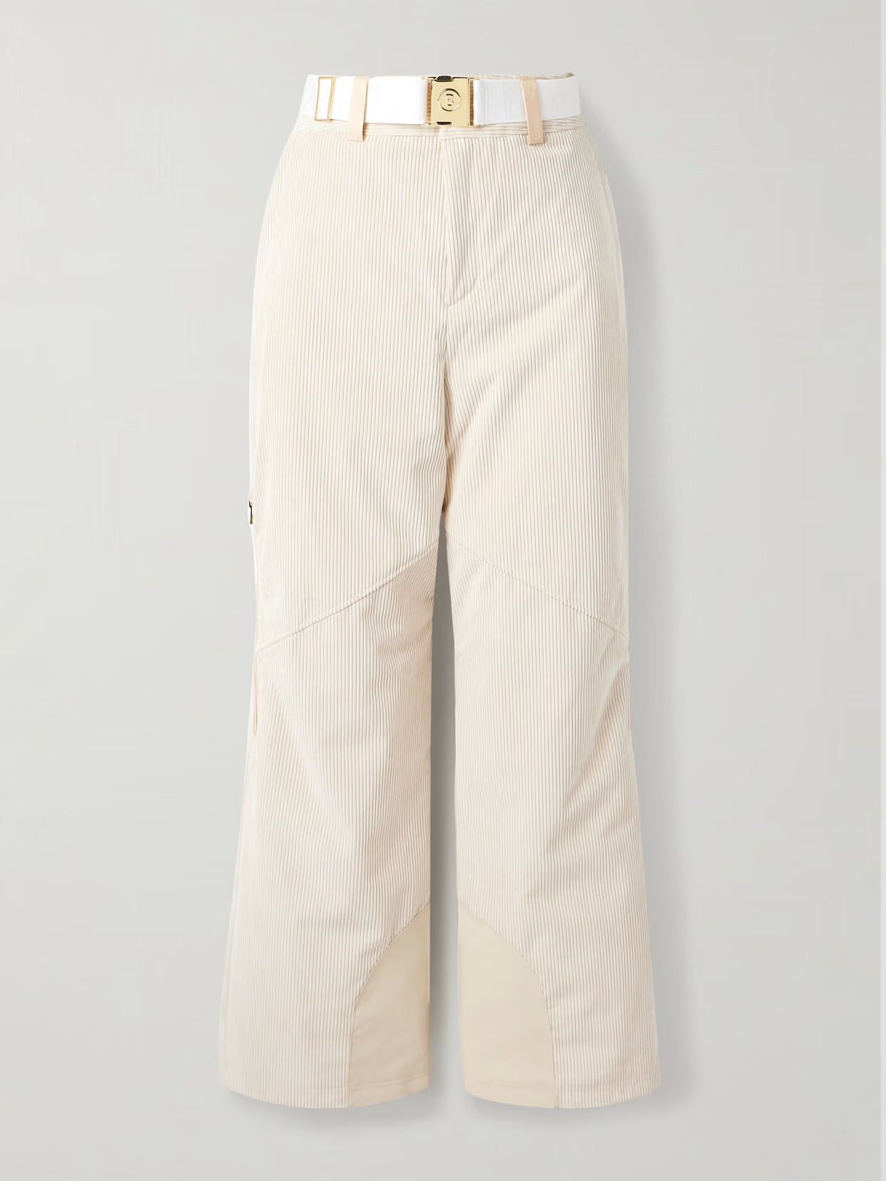 BOGNER - Belted Panelled Corduroy, Twill And Canvas Ski Pants - Ivory | NET-A-PORTER (US)