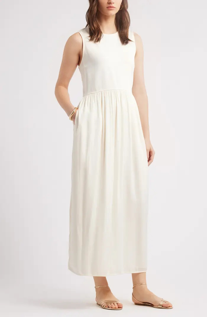 Nordstrom Sleeveless Mixed Media Dress | Nordstrom | Nordstrom