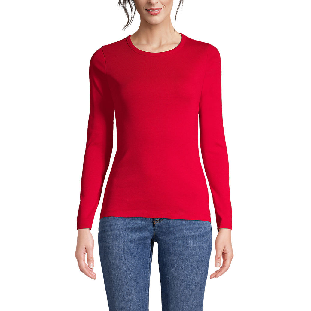 Women's Cotton Rib T-shirt | Lands' End (US)