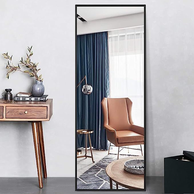MIRUO Full Length Mirror, 59" x 20", Standing Hanging or Leaning Against Wall Floor Mirrors Body ... | Amazon (US)