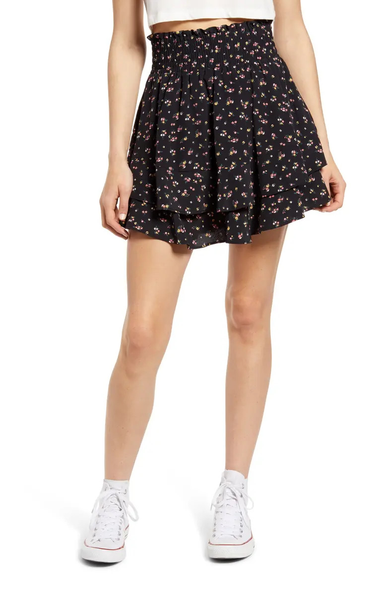 Socialite Print Tiered Miniskirt | Nordstrom | Nordstrom