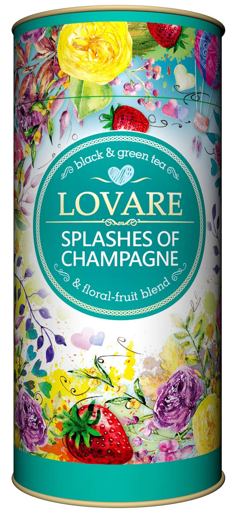 Lovare ...Share the Love Tea Splashes of Champagne Blend of Black & Green Leafy Tea with Berry Pi... | Amazon (US)