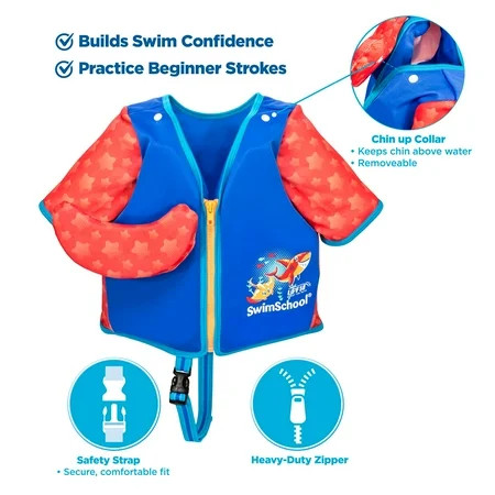 Deluxe Swim Trainer Vest - Shark Print M/L | Walmart (US)