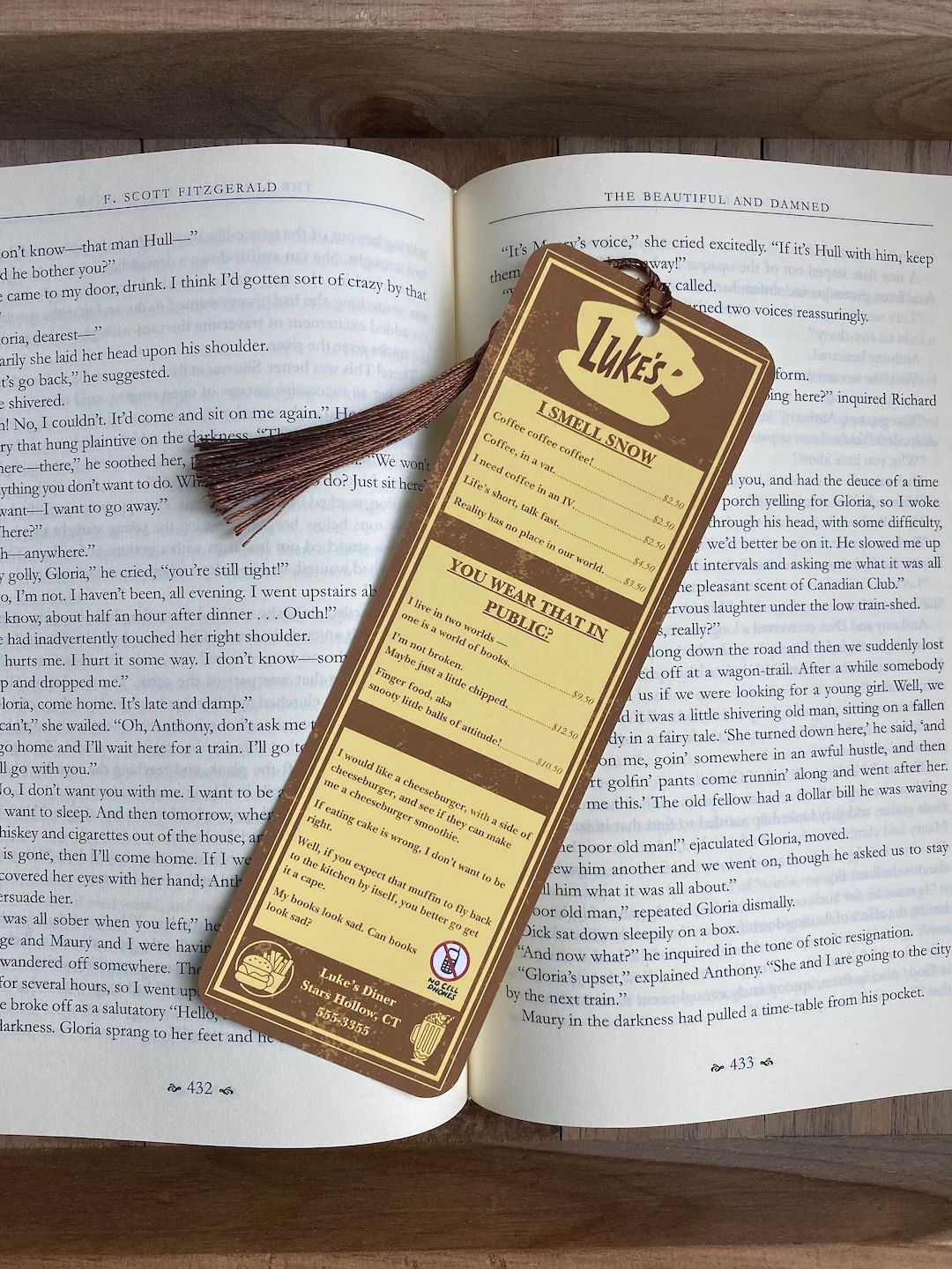 Bookmark Diner Menu Handmade for TV Shows and Books Lovers - Etsy | Etsy (US)