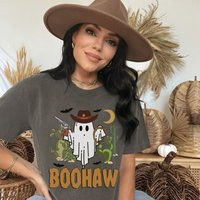 Comfort Colors Boohaw Shirt | Haw Western Graphic Tee Retro Halloween Cowgirl Country Shirts Funny G | Etsy (US)