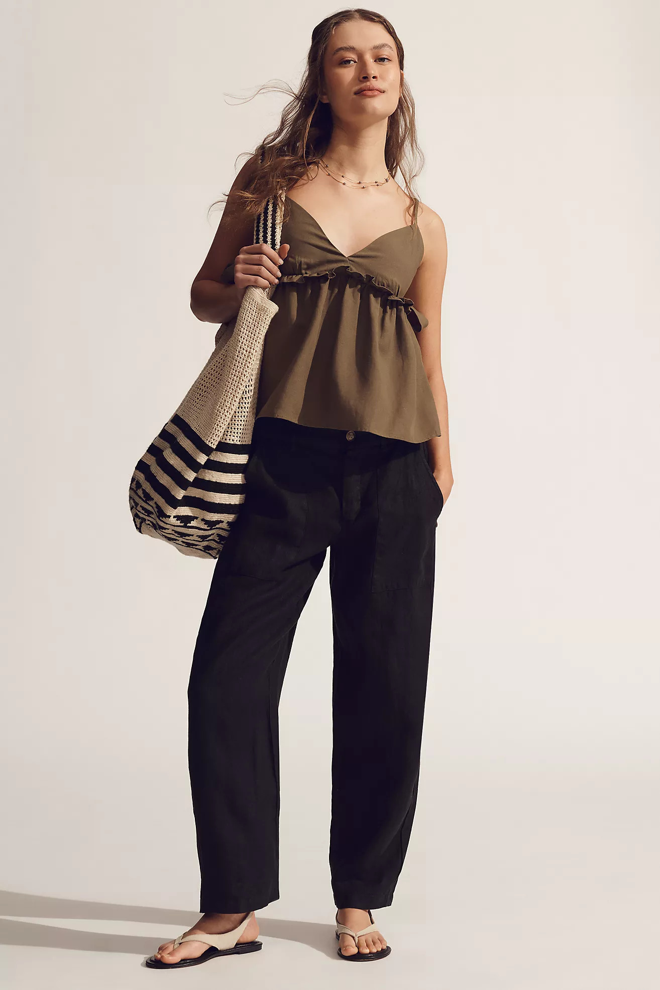 Sanctuary Relaxed Linen Cruiser Pants | Anthropologie (US)