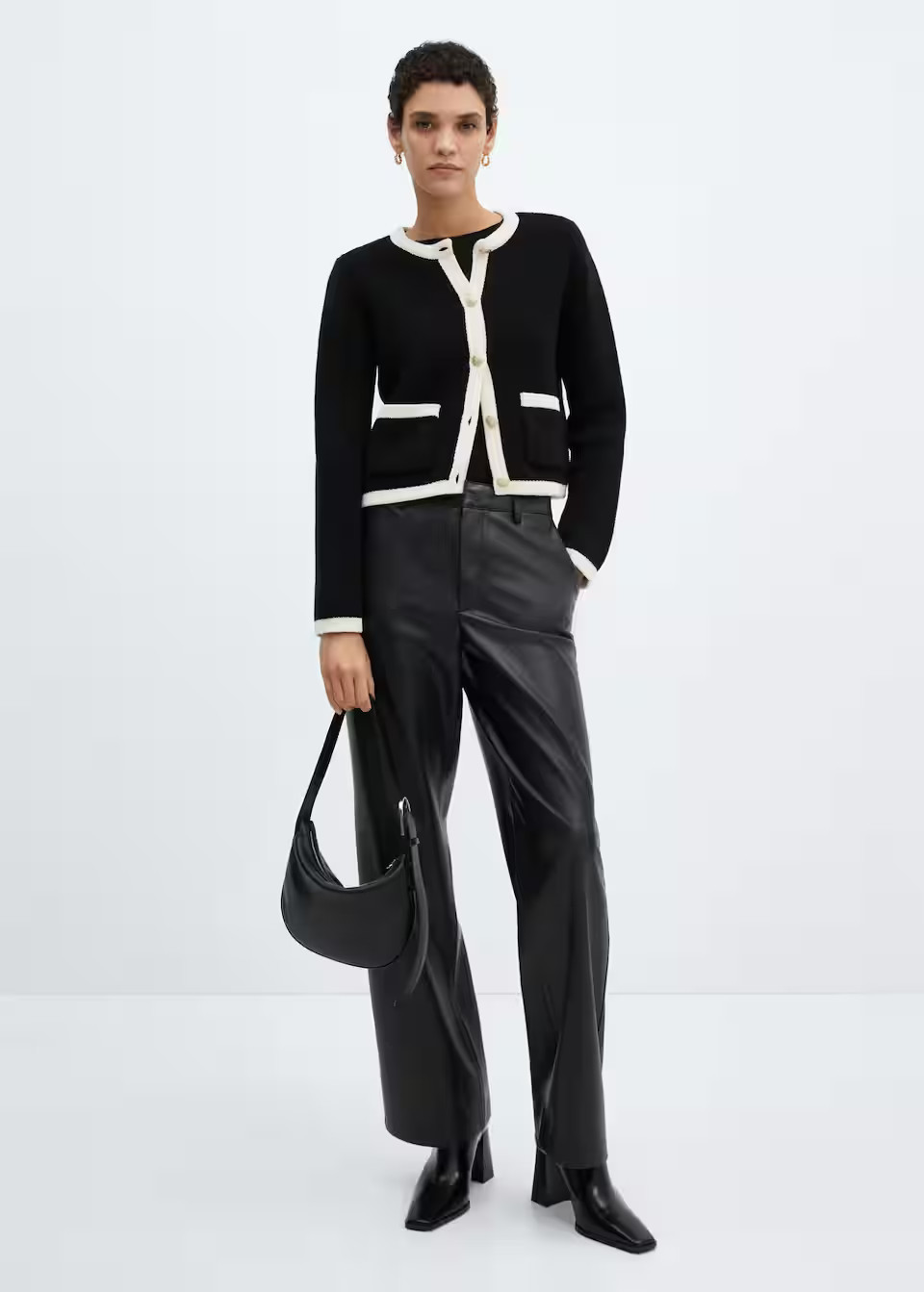 Knitted buttoned jacket -  Women | Mango USA | MANGO (US)