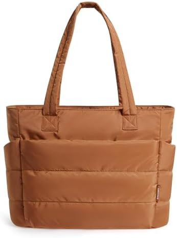 BAGSMART Tote Bag for Women, Lightweight Puffy Tote Bag with Compartments Shoulder Bag Handbag fo... | Amazon (US)