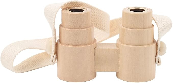 Kids Wooden Binoculars Low Chromatic Aberration Optical Glass Lens Wooden Binoculars for Children... | Amazon (US)