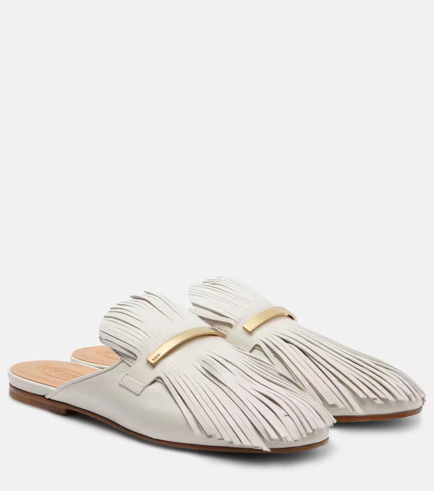 Tod's Fringed leather mules | Mytheresa (US/CA)