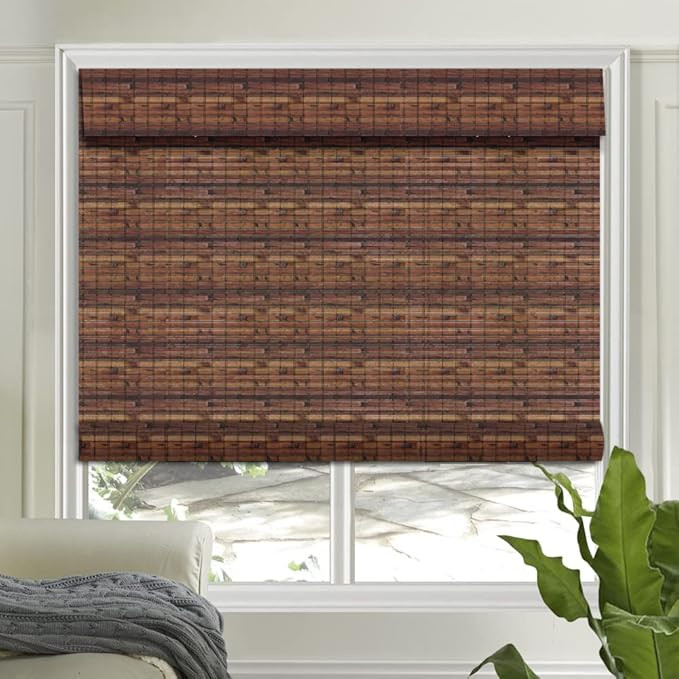 Letau Wood Window Shades Blinds, Bamboo Light?Filtering?Roller Shades, Color 3 | Amazon (US)