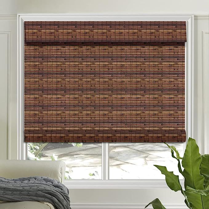 Letau Wood Window Shades Blinds, Bamboo Light?Filtering?Roller Shades, Color 3 | Amazon (US)