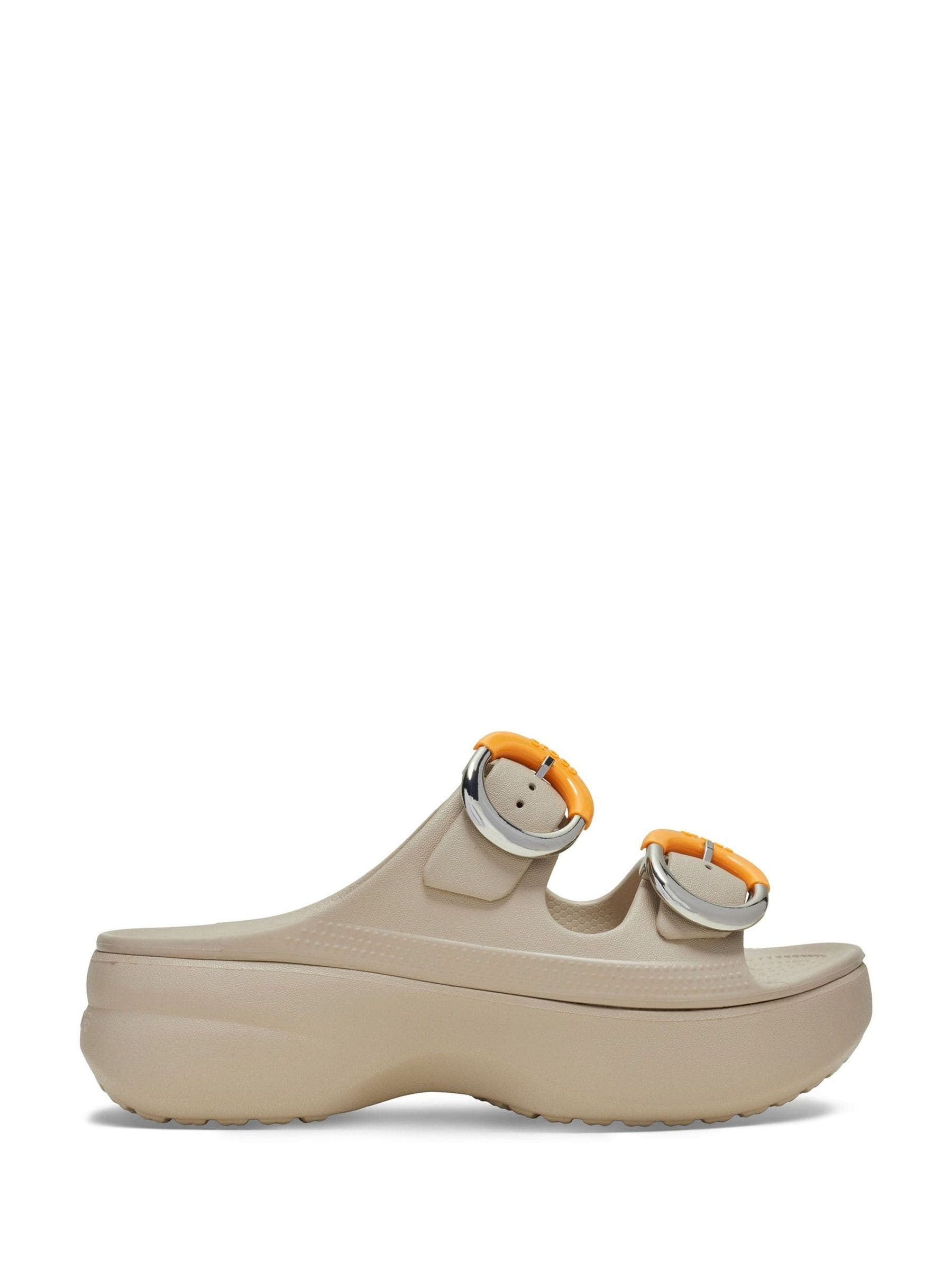 Crocs Crocs Brown Saturday Platform Buckle Clogs | Next US