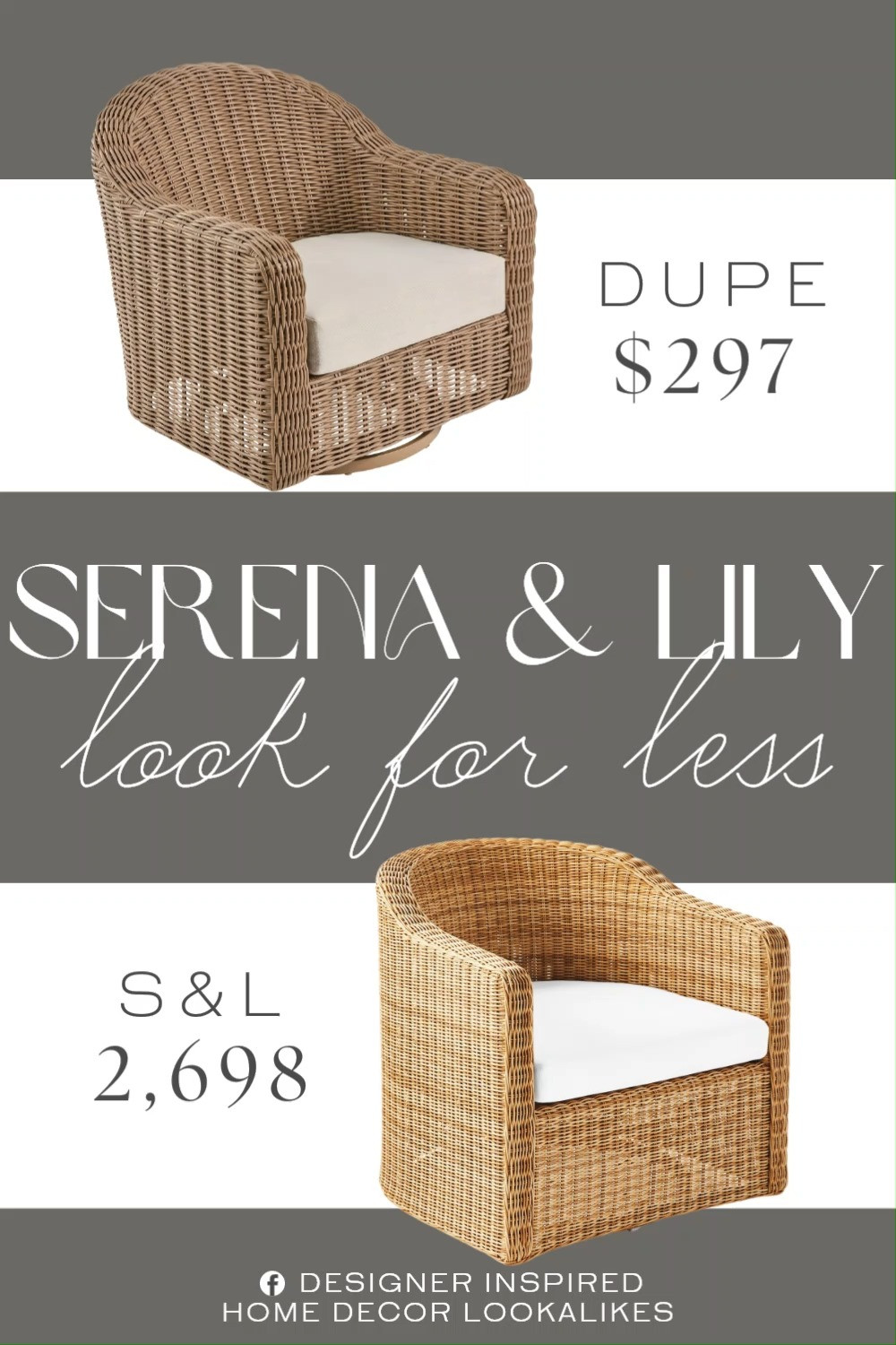 Inspired by Serena & Lily Swivel Chair. Coastal Style Swivel Chair. Swivel Patio Chair. Outdoor Glider Chair. 360 Swivel Lounge Chair. Handwoven Rattan Chair. Garden Lounge Seating. Luxury Outdoor Seating. Hamptons Style Outdoor Chair. 

Home more affordable option find copy cat similar look for less budget friendly affordable cheap cheaper beautiful pretty. Clearance sale coupon code discount code promo code luxury lookalike look a like Inspo inspiration inspired by idea ideas Love like these? I share multiple every day in my FB group.
#serenaandlilyinspired #outdoochair #swiveloutdoorchair #wickerfurniture #outdoorliving #patiochair #furniturefinds #patioinspo 

 #LTKHome