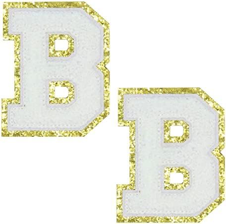 Iron on Letters for Clothing Glitter Chenille Varsity Letter Patches for Jackets Backpacks Hat Sew E | Amazon (US)