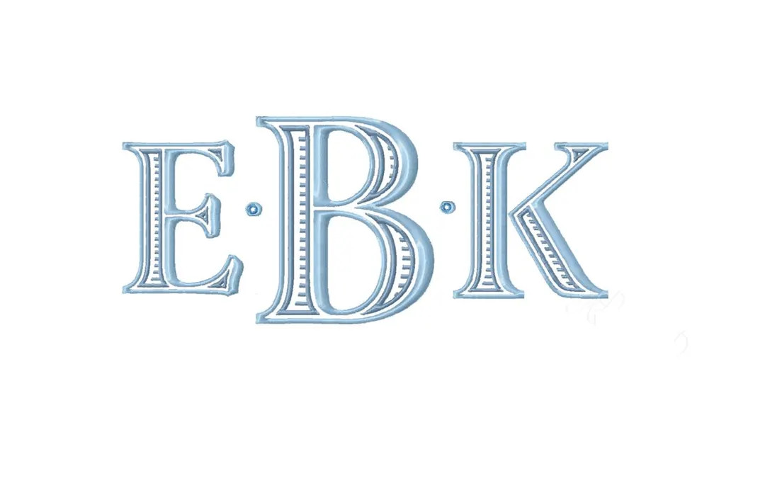 3 Sizes 1.5", 2", 2.5" Small Ryan Ribbed Satin Package Fishtail Fill Embroidery Machine Font Inst... | Etsy (US)