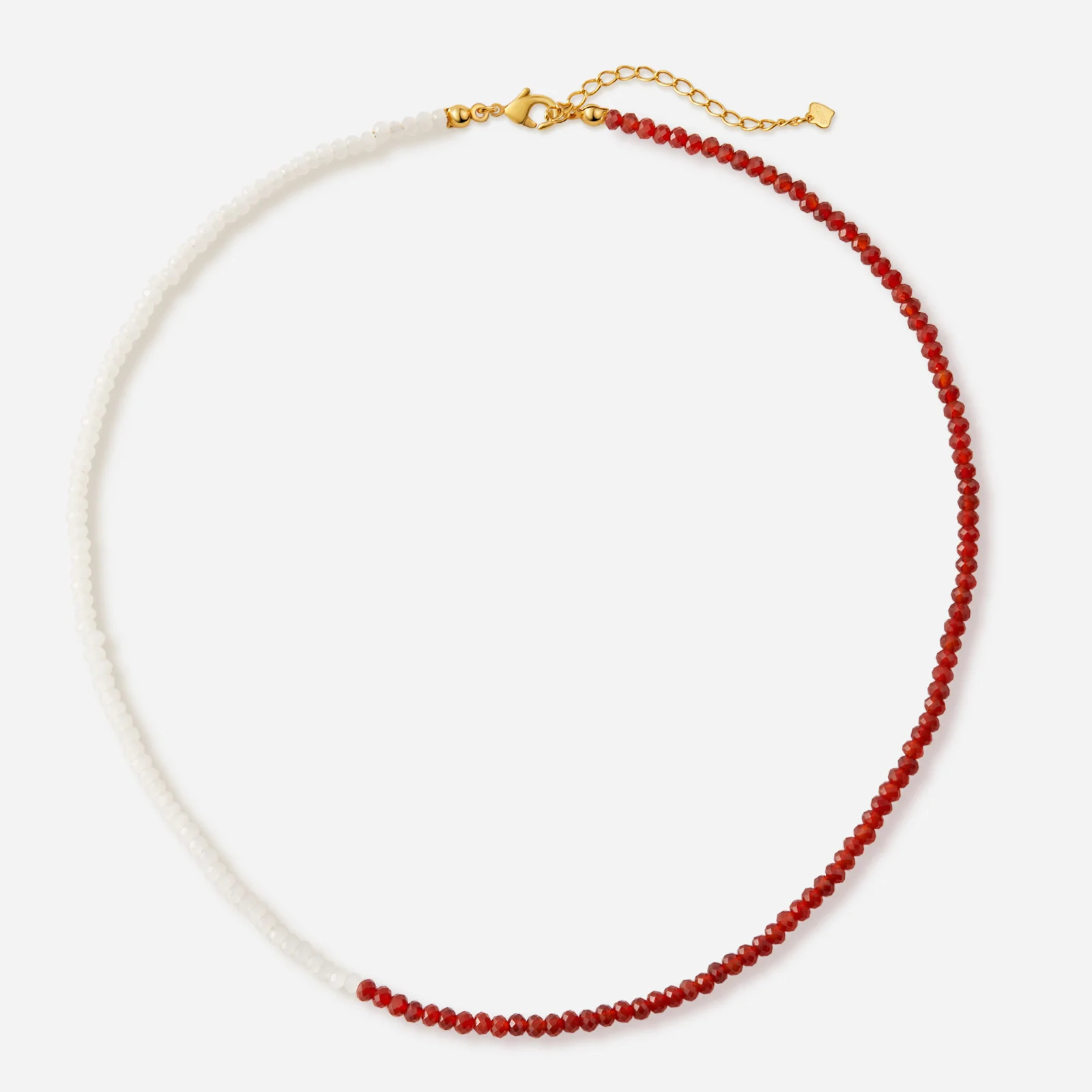 「Lucky」Mini Red Agate Gemstone Beaded Necklace | Suihe Jewelry