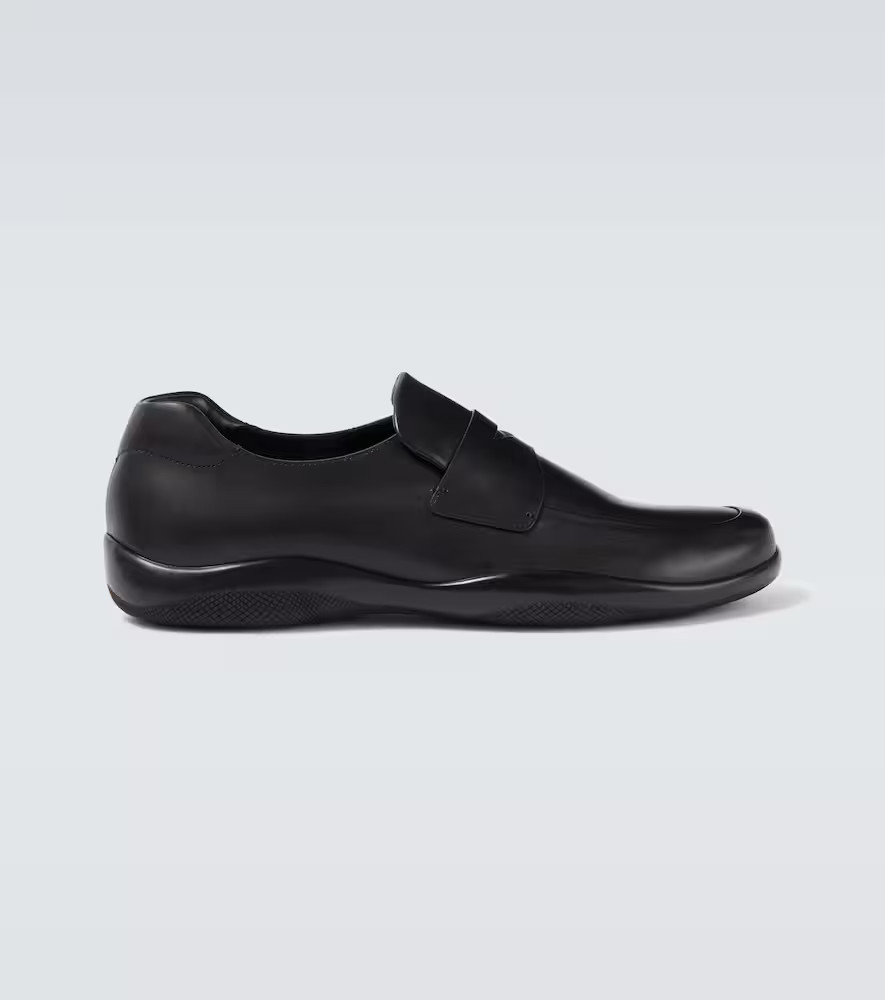 Prada Toblach leather penny loafers | Mytheresa (US/CA)