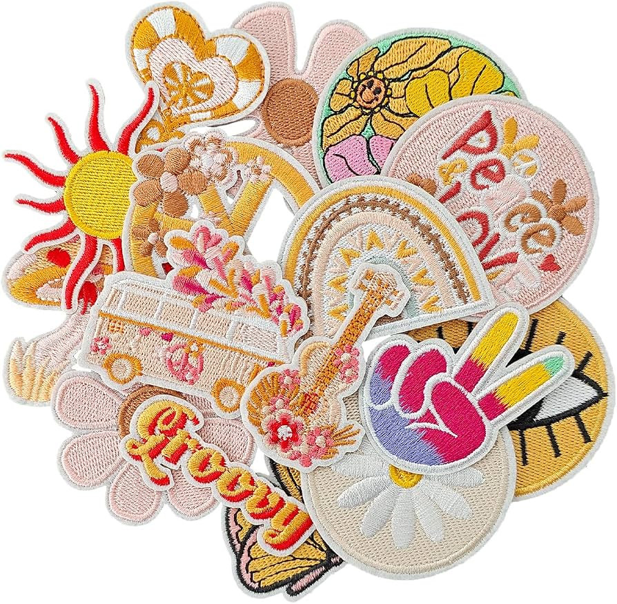 16Pcs Iron on Patches for Children, Embroidered Applique Patches for Clothes, Hats, Jeans, Pants,... | Amazon (US)