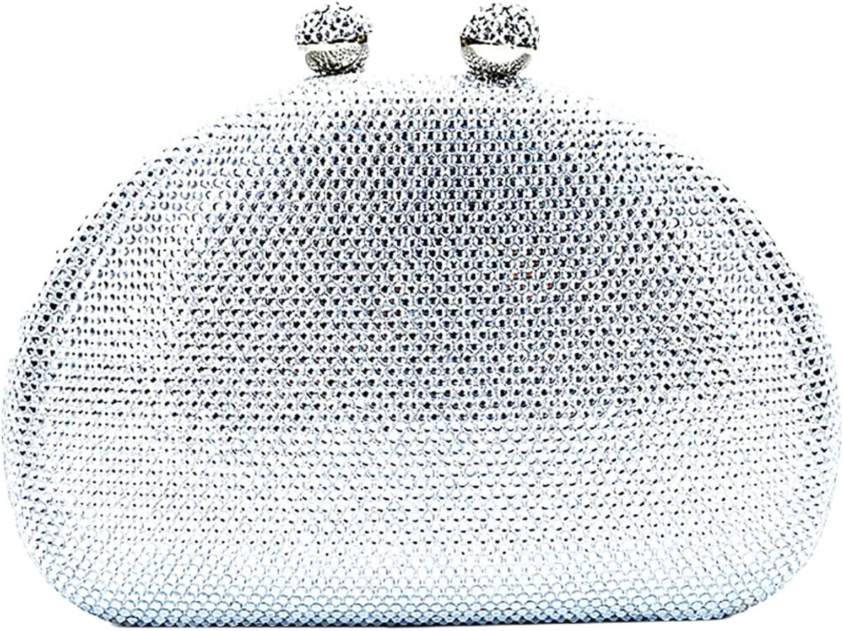 UMREN Women Sparkly Rhinestone Evening Bag Crystal Clutch Purses Glitter Shell Shaped Handbag Wed... | Amazon (US)