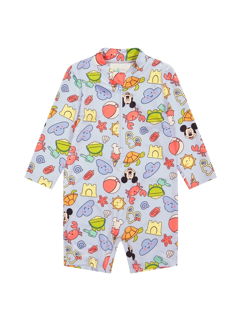 Character Baby Boy One- Piece Rash Guard Swimsuit, Sizes 0/3M- 24M | Walmart (US)
