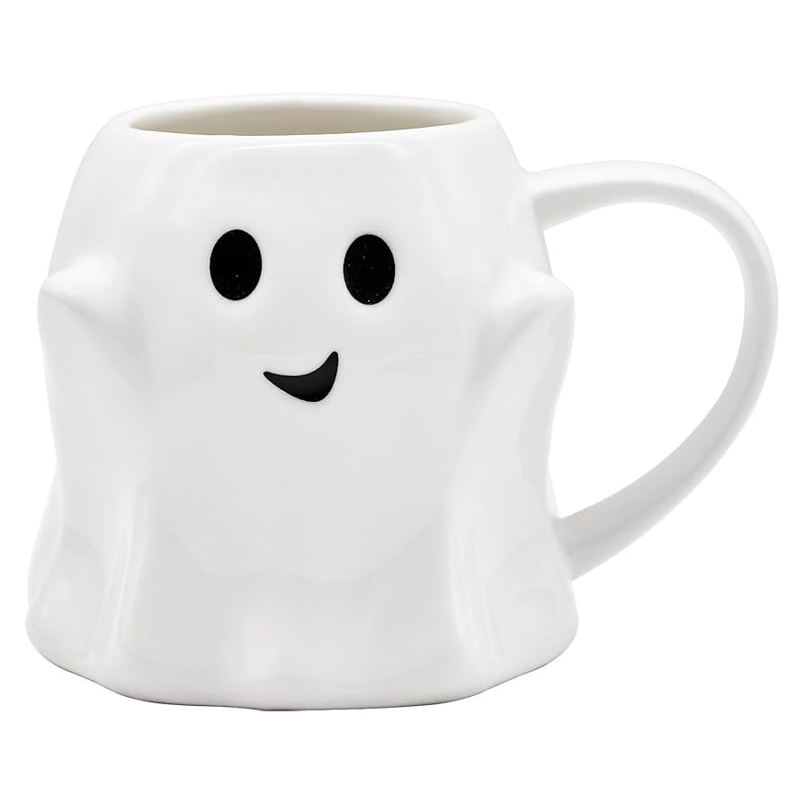 14 oz Halloween Ghost Coffee Mug - Cute Ceramic Ghost Pattern Ghostface Mug Coffee Cup Halloween ... | Amazon (US)