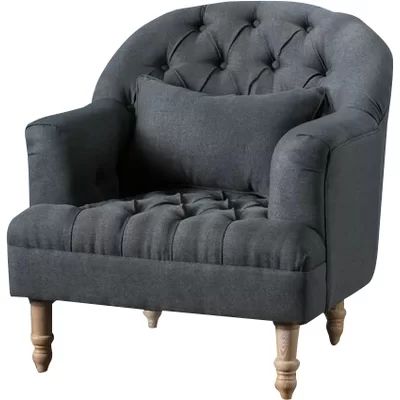 Palafox Tufted Armchair Upholstery: Dark Grey | Wayfair North America