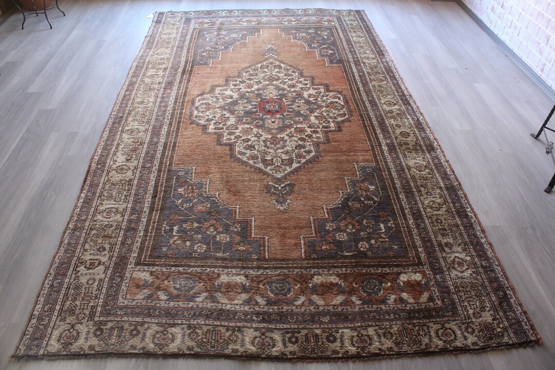 Vintage Anatolian Rug, Ethnic Taspinar Rug , Handwoven Wool Rug / C-5157 / 7'3x12'5 - Etsy | Etsy (US)
