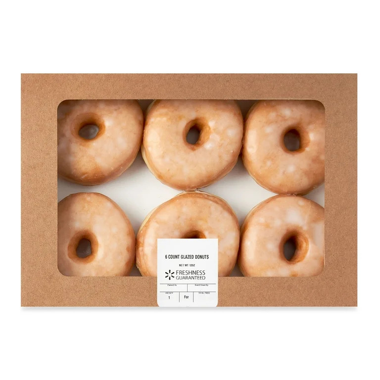 Freshness Guaranteed Glazed Donuts, 12 oz, 6 Count | Walmart (US)