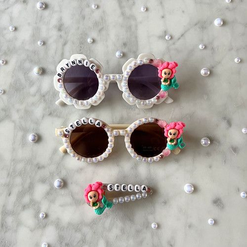Personalized Mermaid Princess Sunglasses + Clip | Strand.Up | Strand.Up