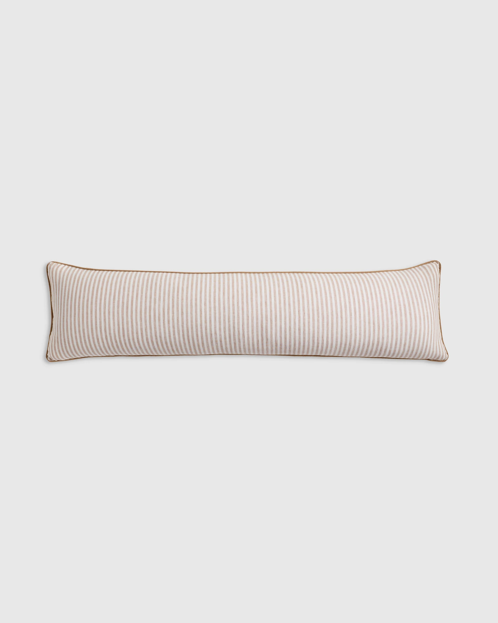 Piped Linen Stripe Oversized Lumbar Pillow Cover | Quince