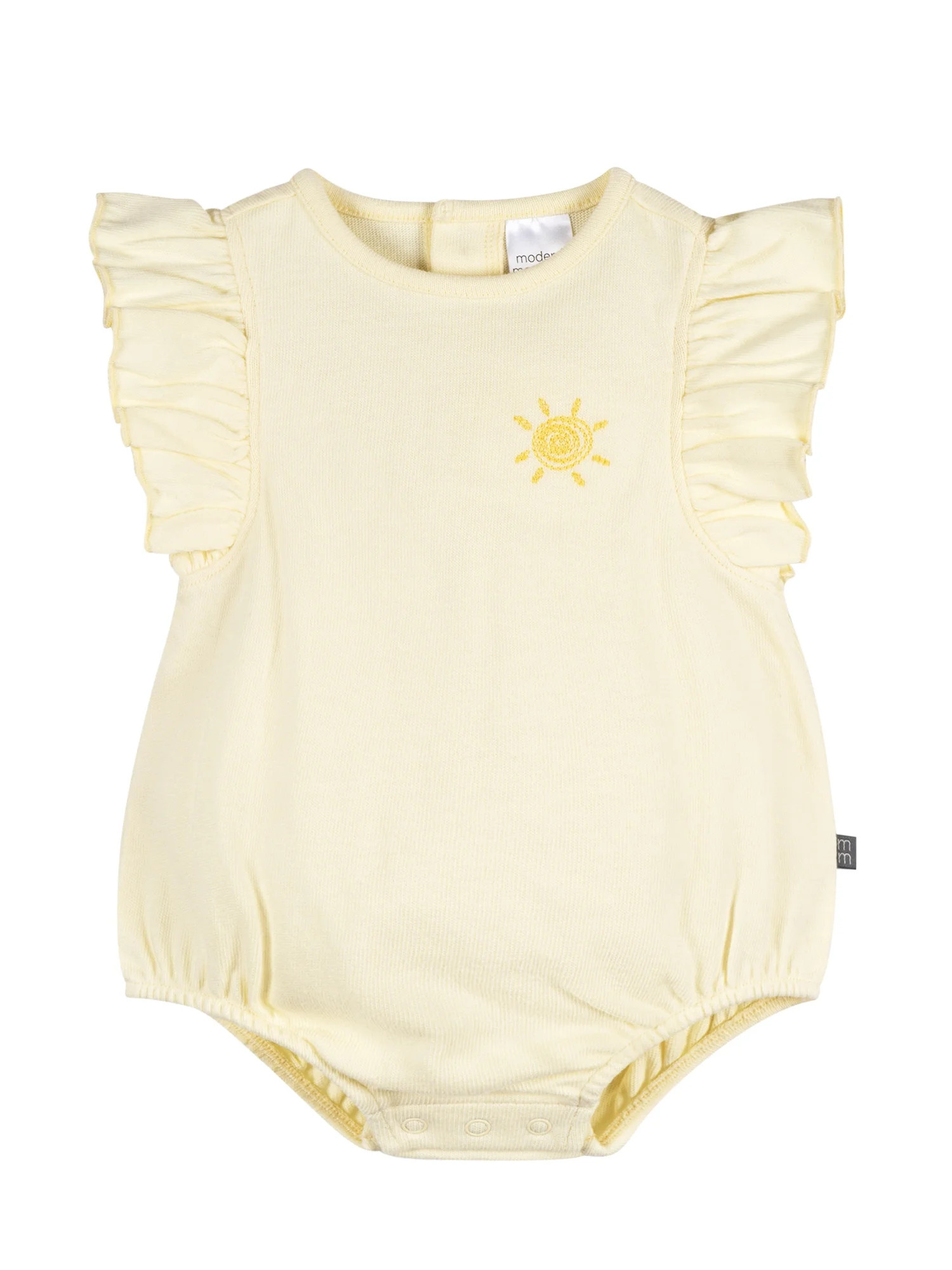 Modern Moments by Gerber Baby Girl Organic Dumpling Romper, Sizes 0/3 Months - 24 Months | Walmart (US)
