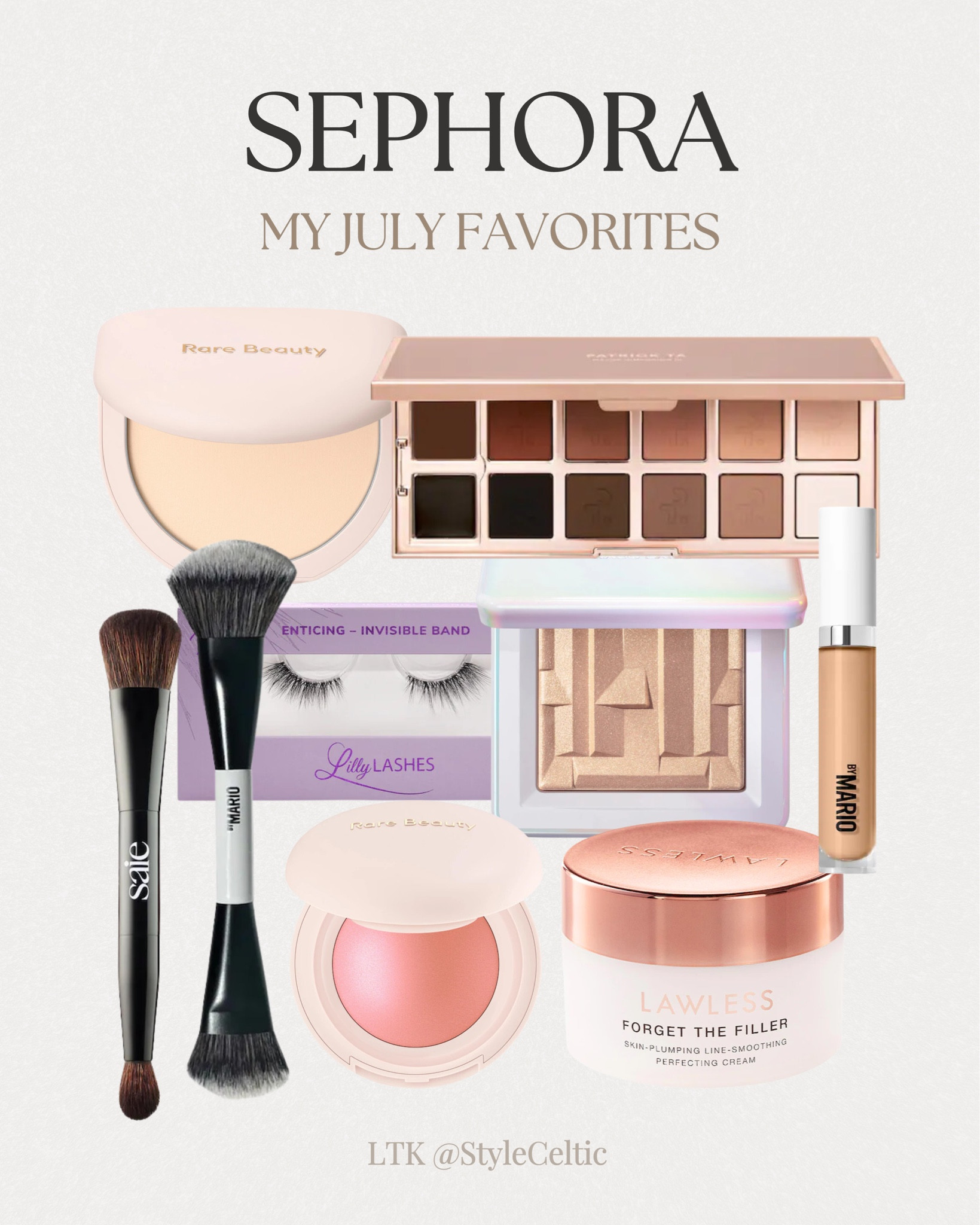 My favorite things from Sephora that I bought in July! ✨ I would rebuy ANY of these products 🤩
.
.
Sephora favorites, makeup favorites, beauty finds, makeup brushes, makeup by Mario, Patrick ta eyeshadow palette, Haus labs highlighter, rare beauty powder, rare beauty blush, Lilly lashes, lawless primer, saie brushes, luxury makeup, high end makeup, Sephora sale, beauty sale, beauty deals, makeup deals, makeup products, makeup artist kits, makeup artist must haves, vacation makeup, wedding makeup, simple makeup, everyday makeup, summer makeup 

#LTKTravel #LTKFindsUnder100 #LTKBeauty