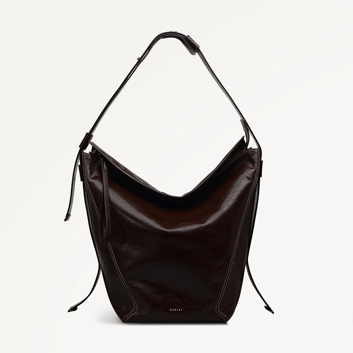 Dark Oak Large Ziptop Shoulder Bag | De Beauvoir AW25 | Radley London | Radley