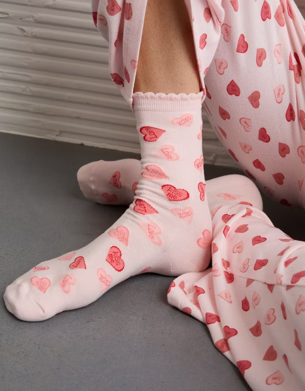 AE Valentine's Day Crew Socks | American Eagle Outfitters (US & CA)