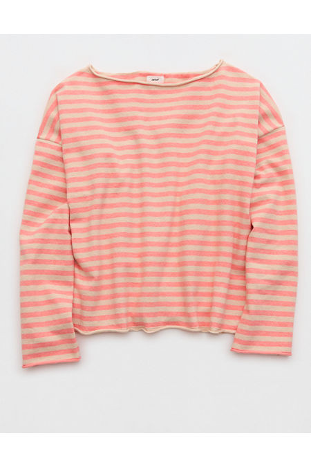 Aerie Sunday Soft Boatneck Sweater Women's Wild Peach S | Aerie