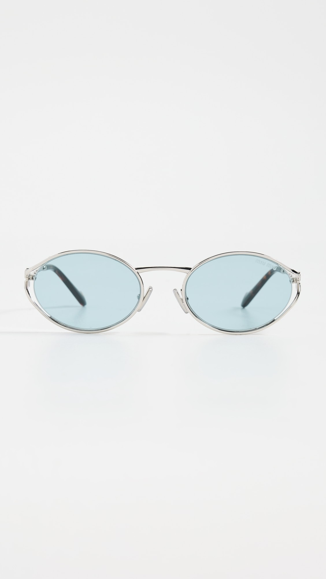 Miu Miu Logo Oval Sunglasses | Shopbop | Shopbop