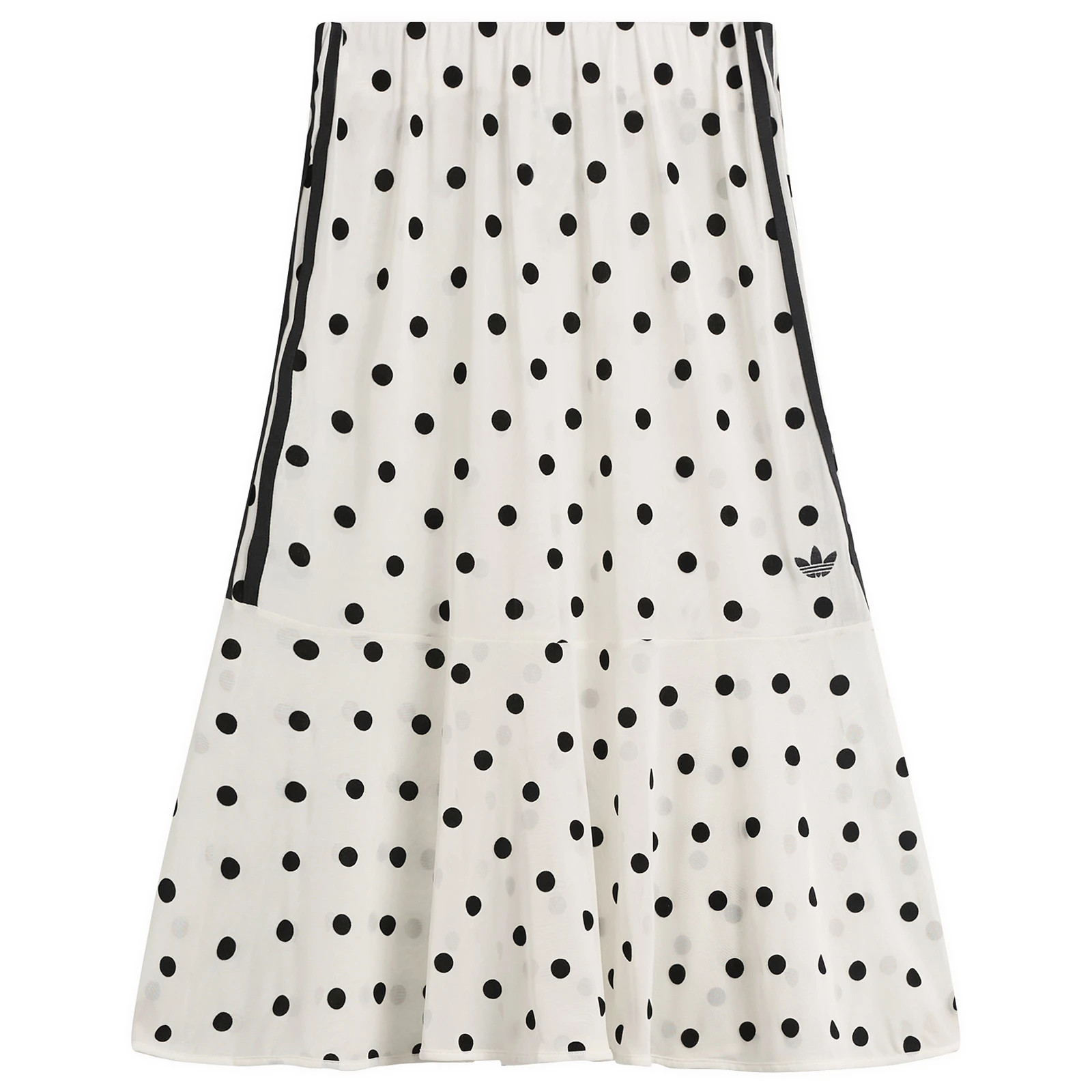 Adidas Women's Polka Dot Sheer Midi Skirt in Off White, Size Small | END. Clothing