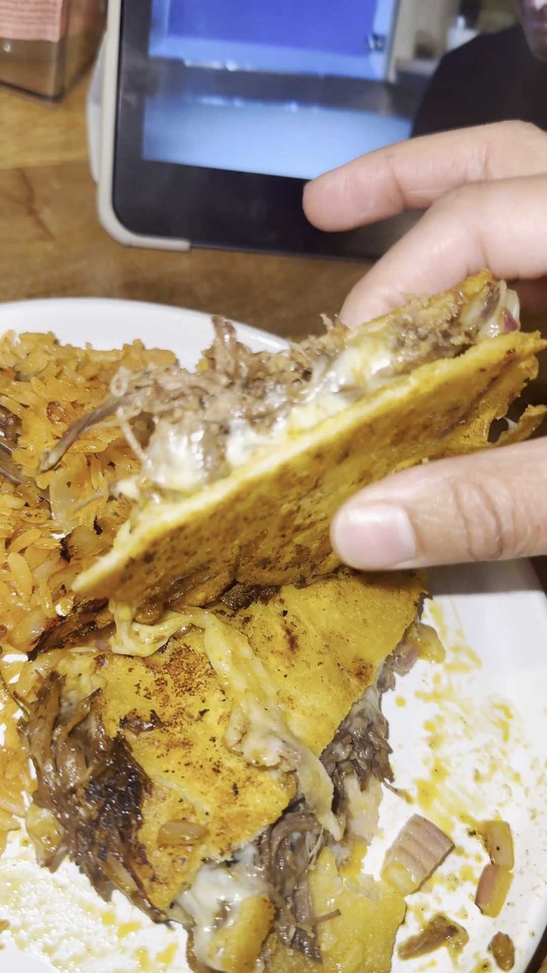 Welp, I officially cracked the homemade tortilla code!  I was missing my crisco o lard🙈🙈 that’s the secret ingredient besties💗💗🌶️    I also blended the sauce and salsa verde with the best hand  blender I linked on here!!  10/10!  #cooking #simplymadisynn #simplyseaasoned 

#LTKHome #LTKFindsUnder50 #LTKFamily