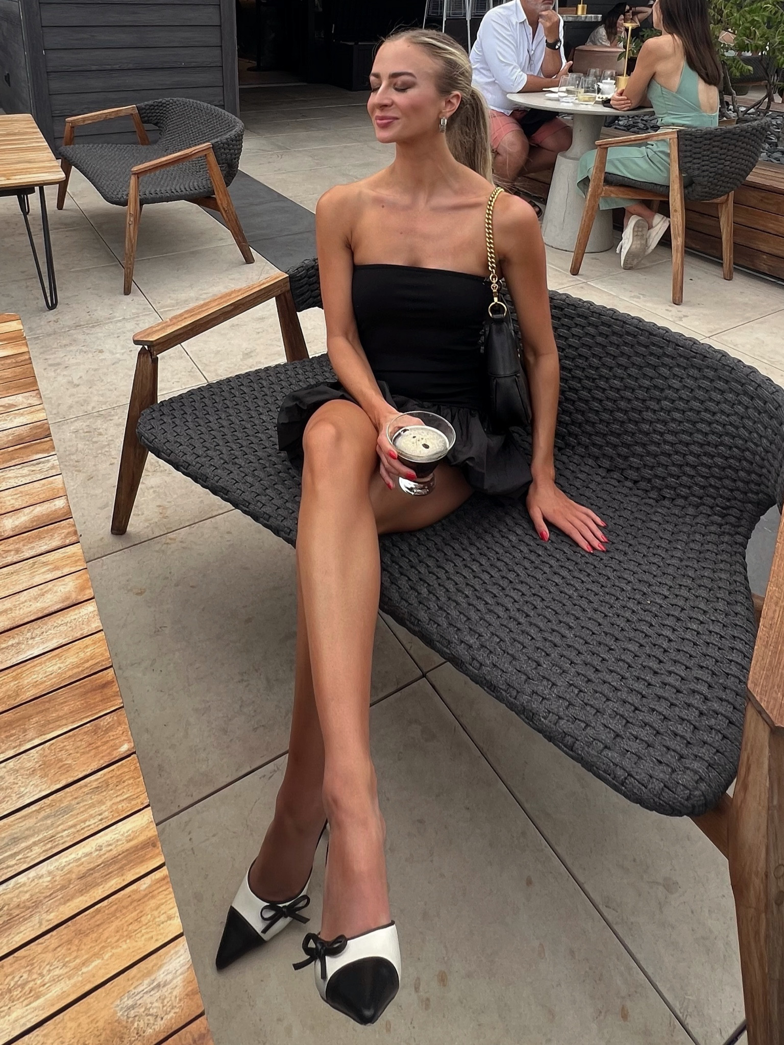 ✨🍸 The perfect happy hour fit! #cocktail #happyhour #espressomartini #kittenheels #dress #gucci

#LTKStyleTip #LTKFindsUnder100