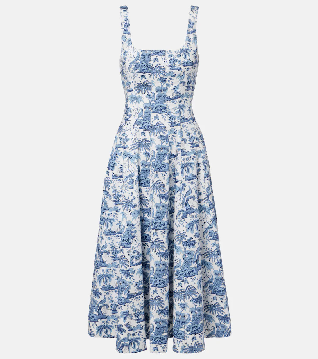 Wells floral cotton poplin midi dress | Mytheresa (UK)