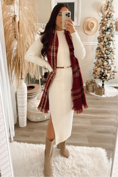 Holiday party look! This midi sweater dress is so incredibly soft! 

#LTKSeasonal #LTKparties #LTKHoliday