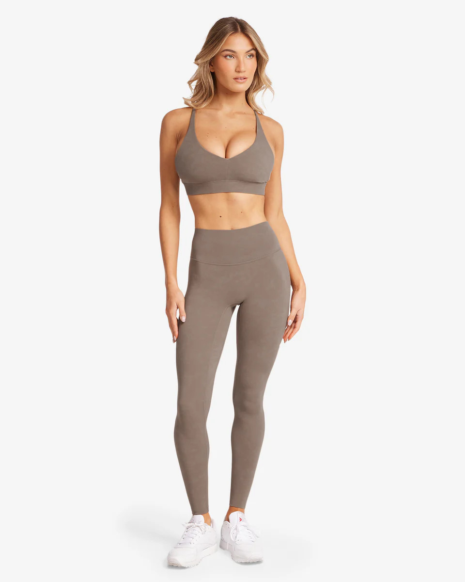Fade Scrunch Leggings | Mocha | Crop Shop Boutique US