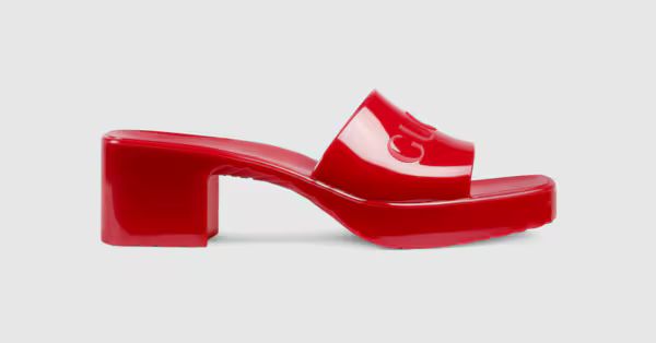 Gucci - Women's slide sandal with Gucci logo | Gucci (US)