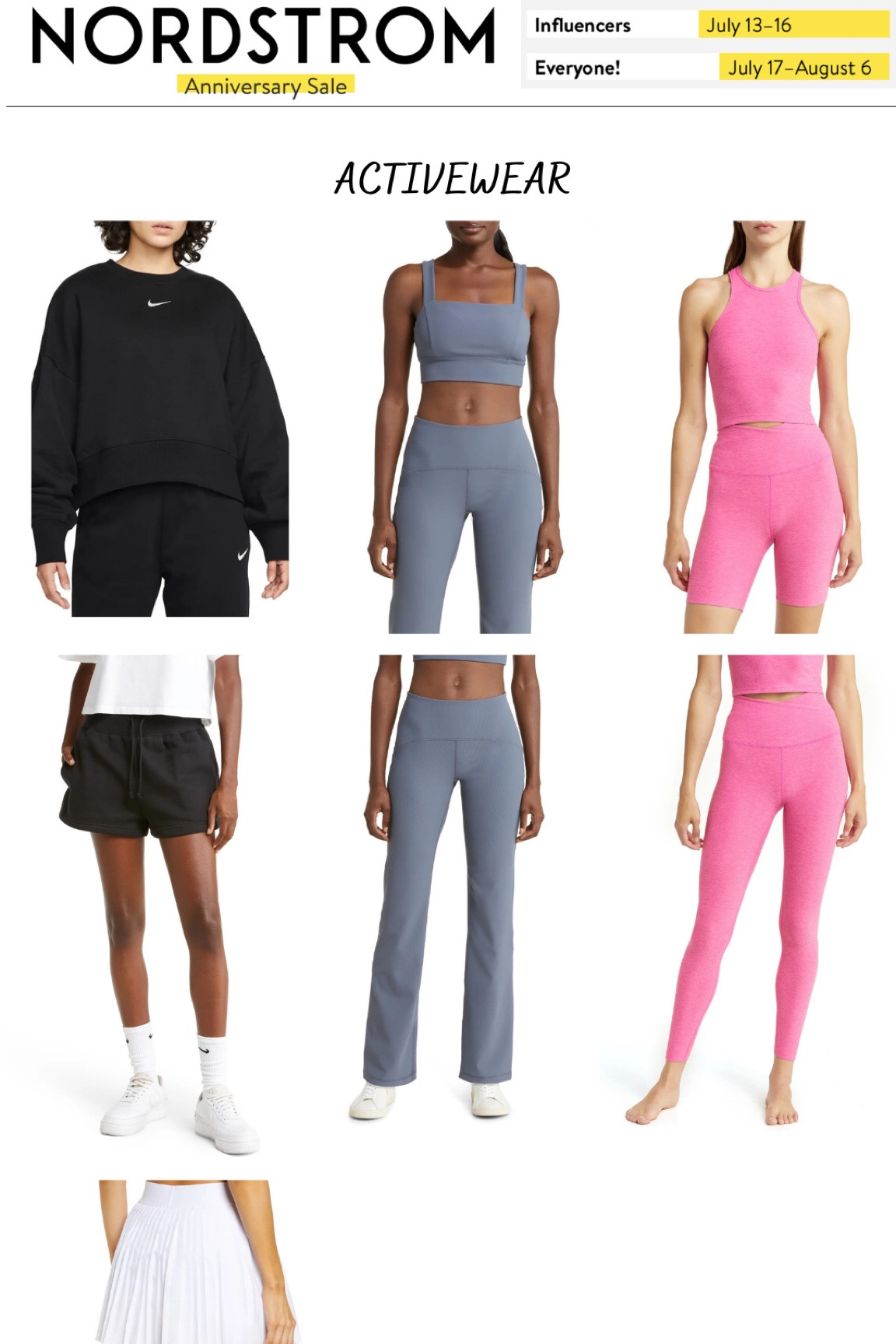 Nordstrom Anniversary Sale 

Activewear, Nike, Beyond Yoga, Zella

#LTKFind #LTKworkwear #LTKxNSale