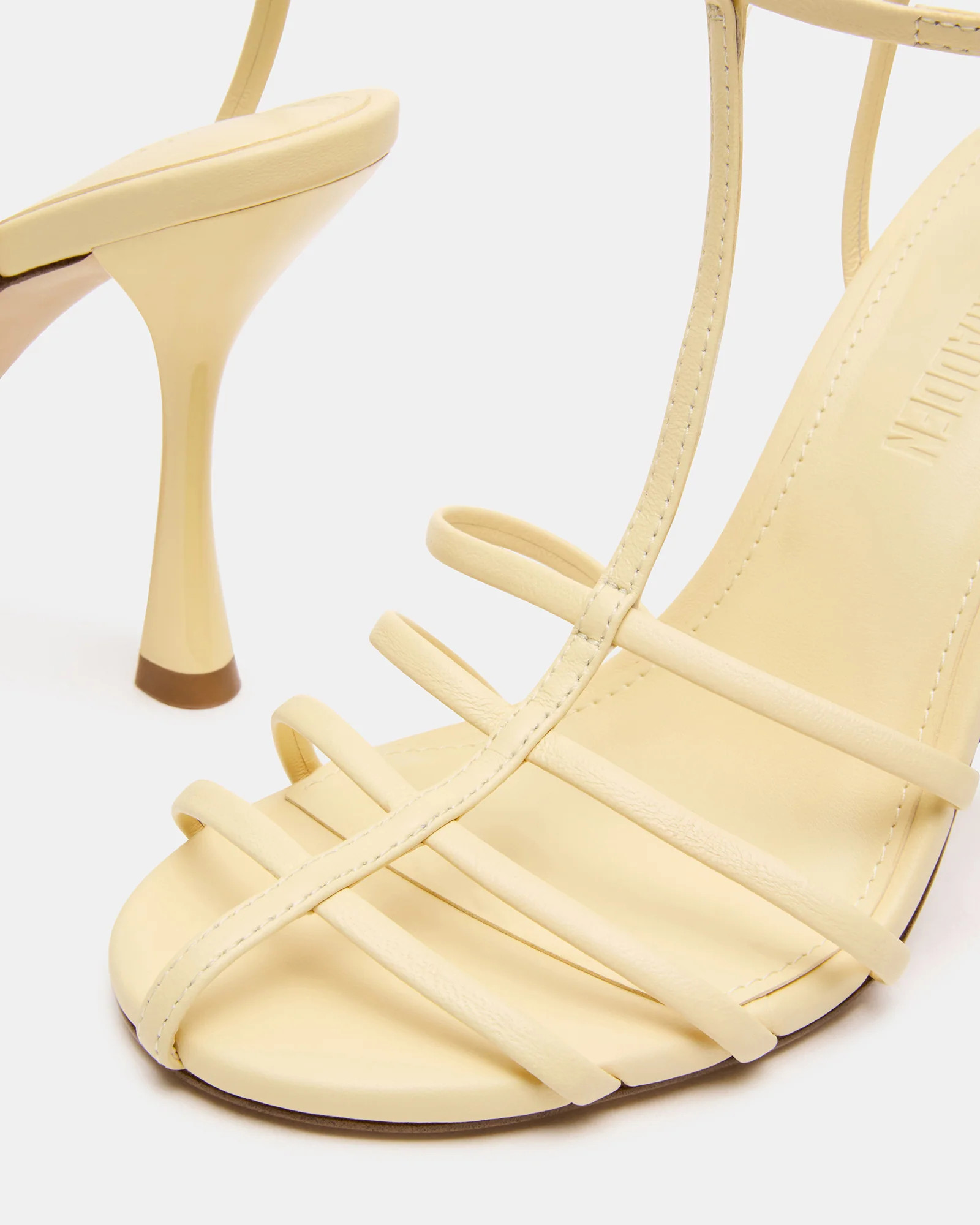 TILDAH BUTTER Leather Strappy Rounded Toe Women's Heel | Steve Madden (US)