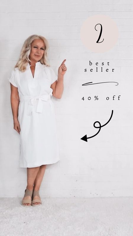 2️⃣ Best Seller: White Linen Dolman Dress. This dress was last week fourth best seller and I do expect it to sell out this week because of the savings. Don’t wait to shop!

#LTKOver40 #LTKSaleAlert #LTKVideo