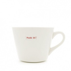 Keith Brymer Jones  White Porcelain Keith Brymer Jones Fuck it Bucket Mug - Trouva | Trouva (Global)